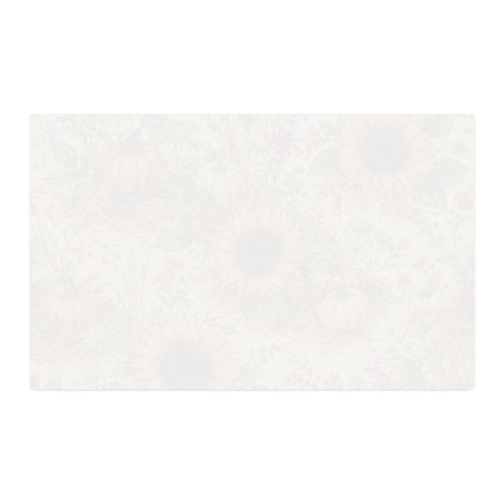 Sunflowers and Straw Cotton Twill Fabric - Fall Floral Fabric