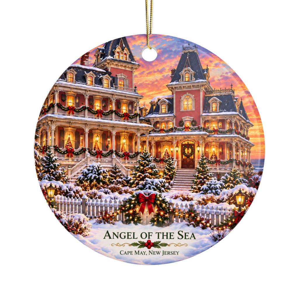 Angel of the Sea Ceramic Christmas Ornament — Cape May Victorian Holiday Keepsake