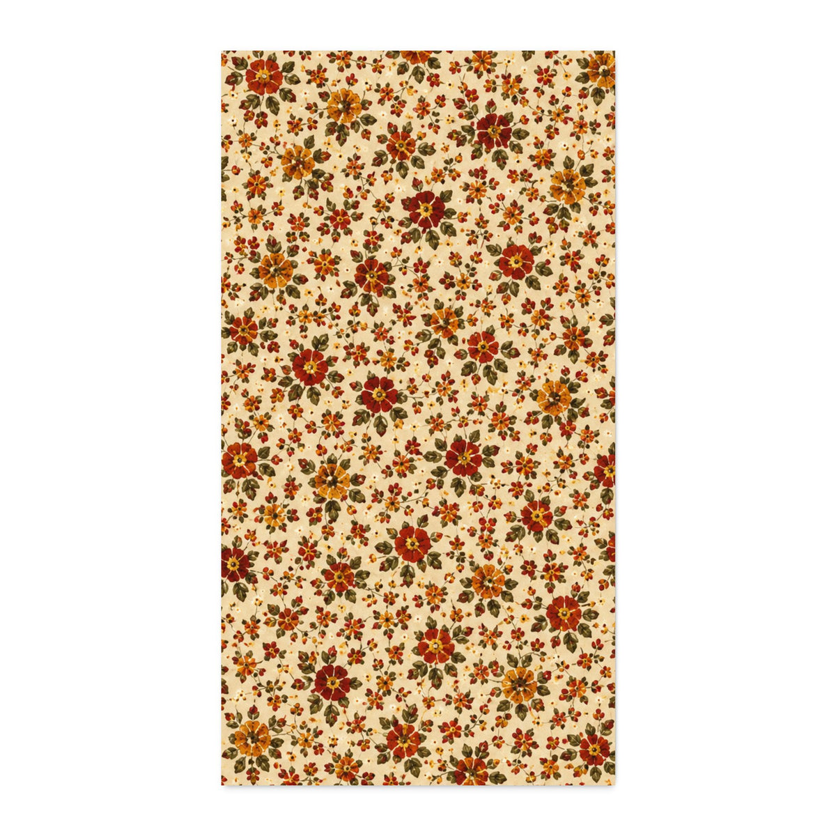 Vintage Fall Calico 1 Cotton Twill Fabric - Harvest Floral Print