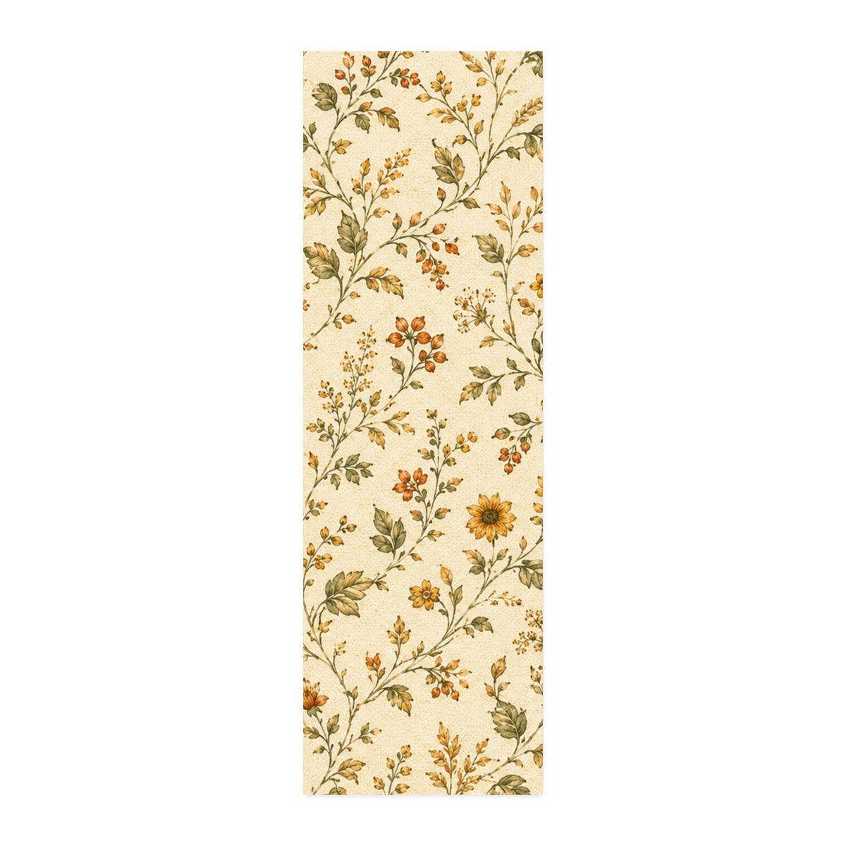 Sunflower Ditsy Calico Cream Cotton Twill Fabric— Vintage Floral Quilting & Home Decor