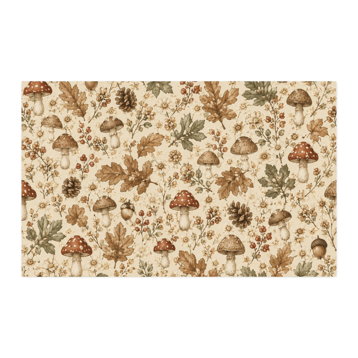 Cottage Woodland Neutral Cotton Twill Fabric