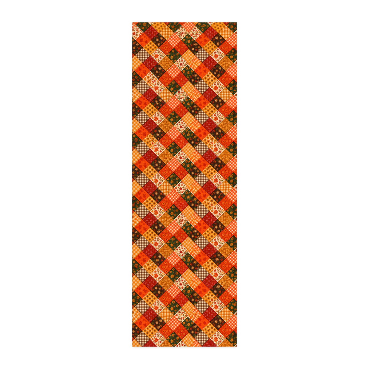 Autumn Vibrant Patchwork Cotton Twill Fabric (Custom Print)