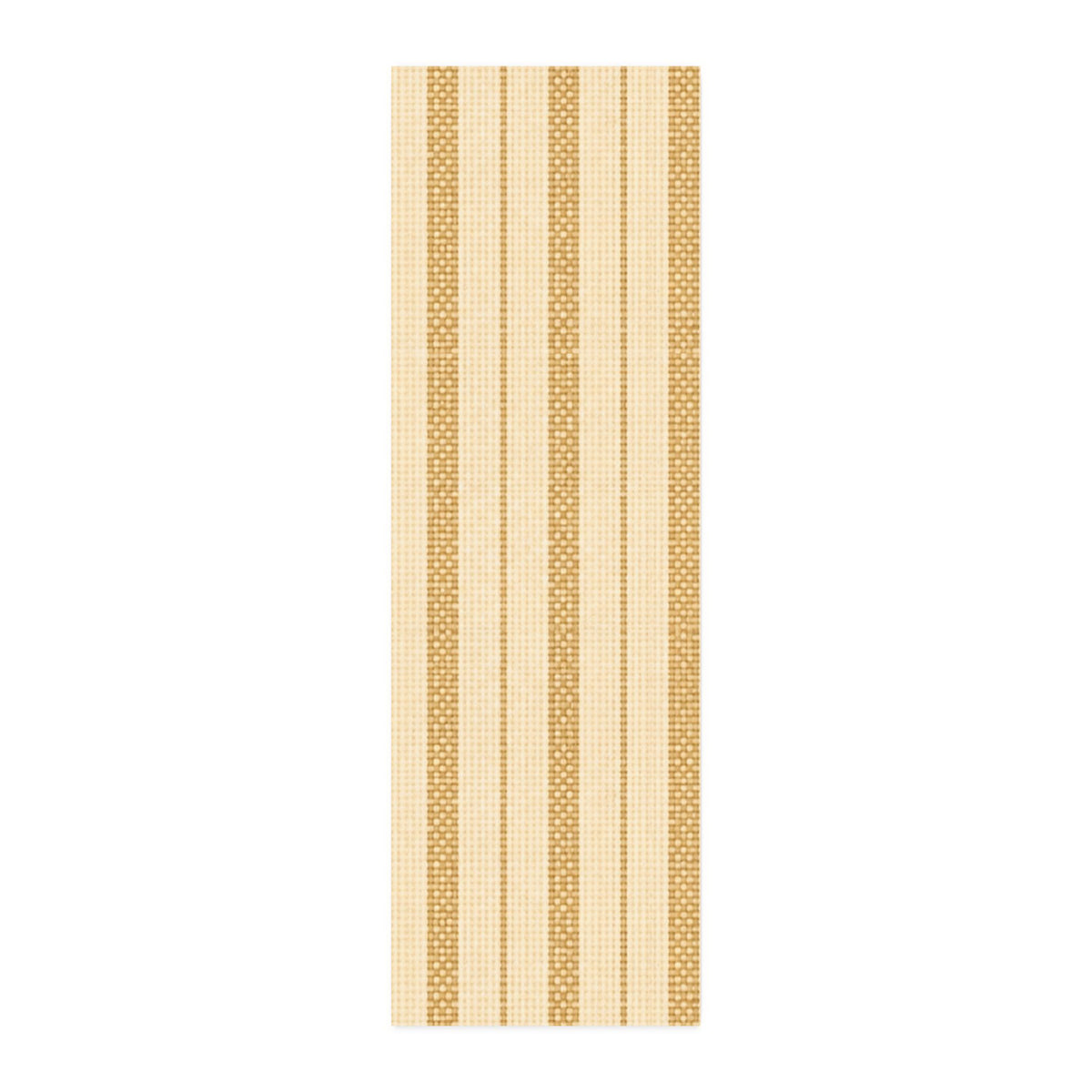 Wheat Ticking Stripe Cotton Twill Fabric — Neutral Striped Upholstery & Sewing Cloth
