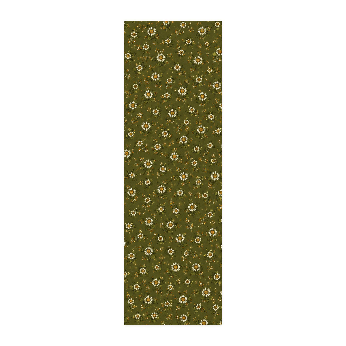 Olive Green Mini Floral Cotton Twill Fabric