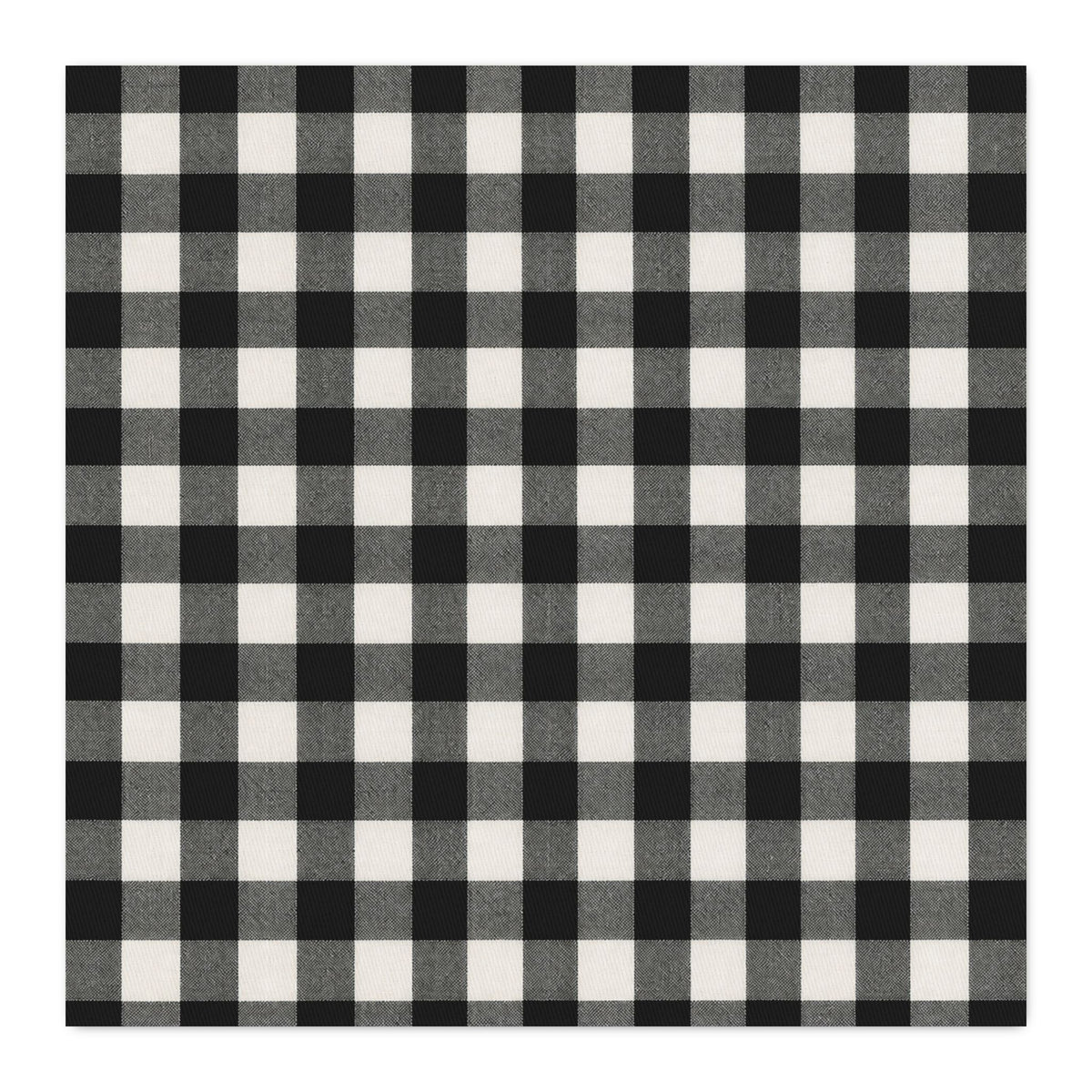 Black Buffalo Check Cotton Twill Fabric