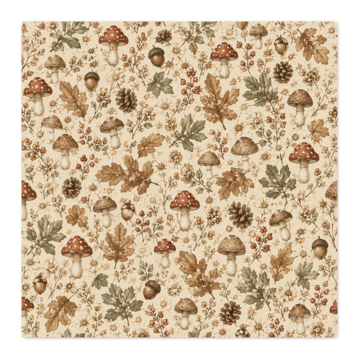 Cottage Woodland Neutral Cotton Twill Fabric
