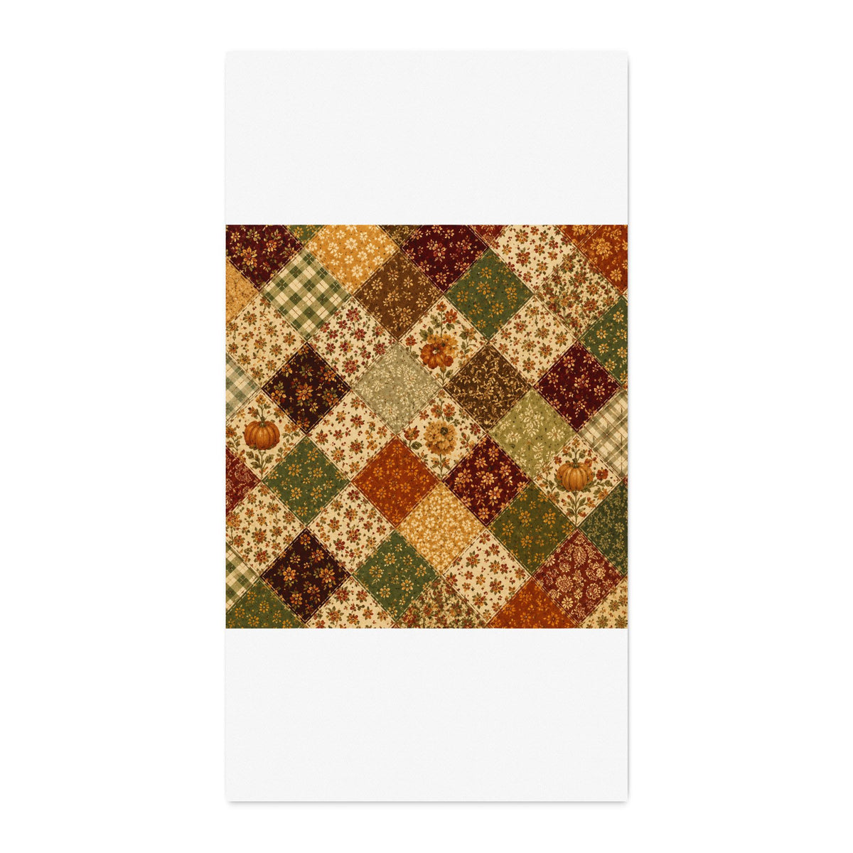 Fall Neutral Patchwork Cotton Twill Fabric