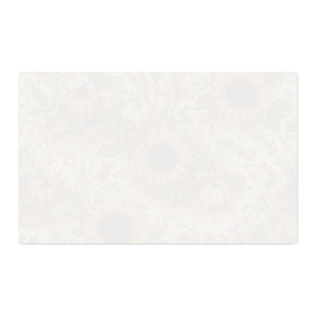 Sunflowers and Straw Cotton Twill Fabric - Fall Floral Fabric