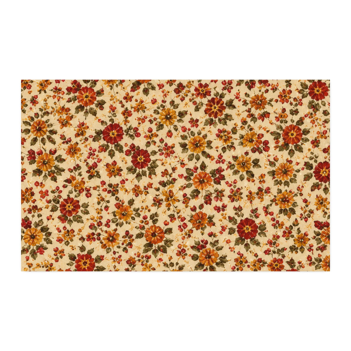 Vintage Fall Calico 2 Cotton Twill Fabric - Floral Yardage