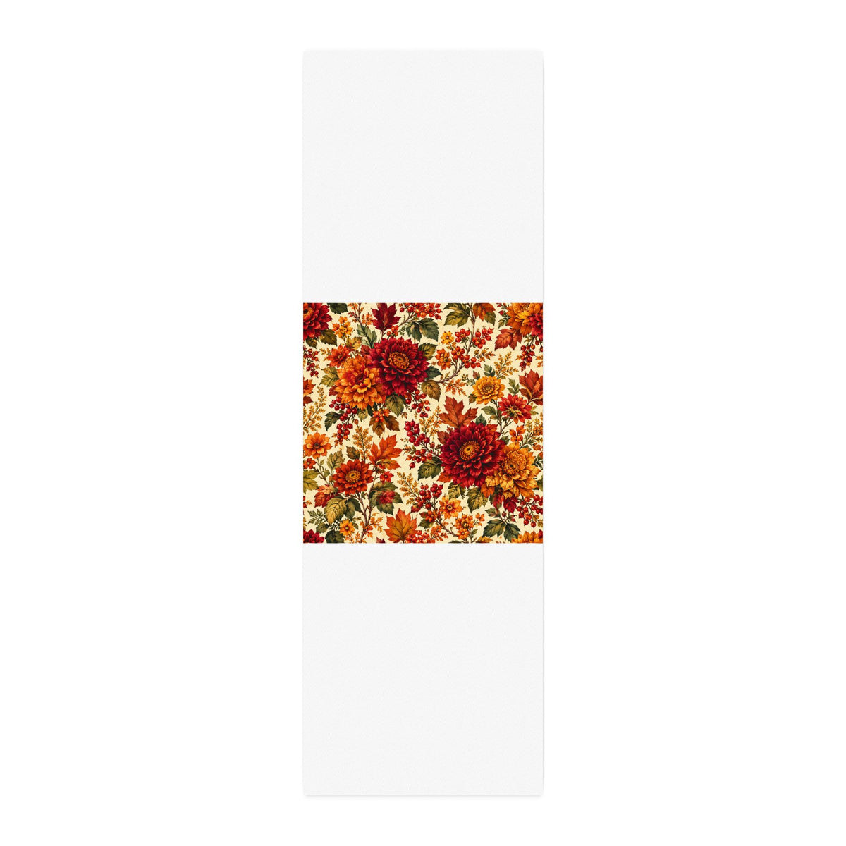 Elegant Autumn Floral 2 Cotton Twill Fabric— Fall Chrysanthemum Print
