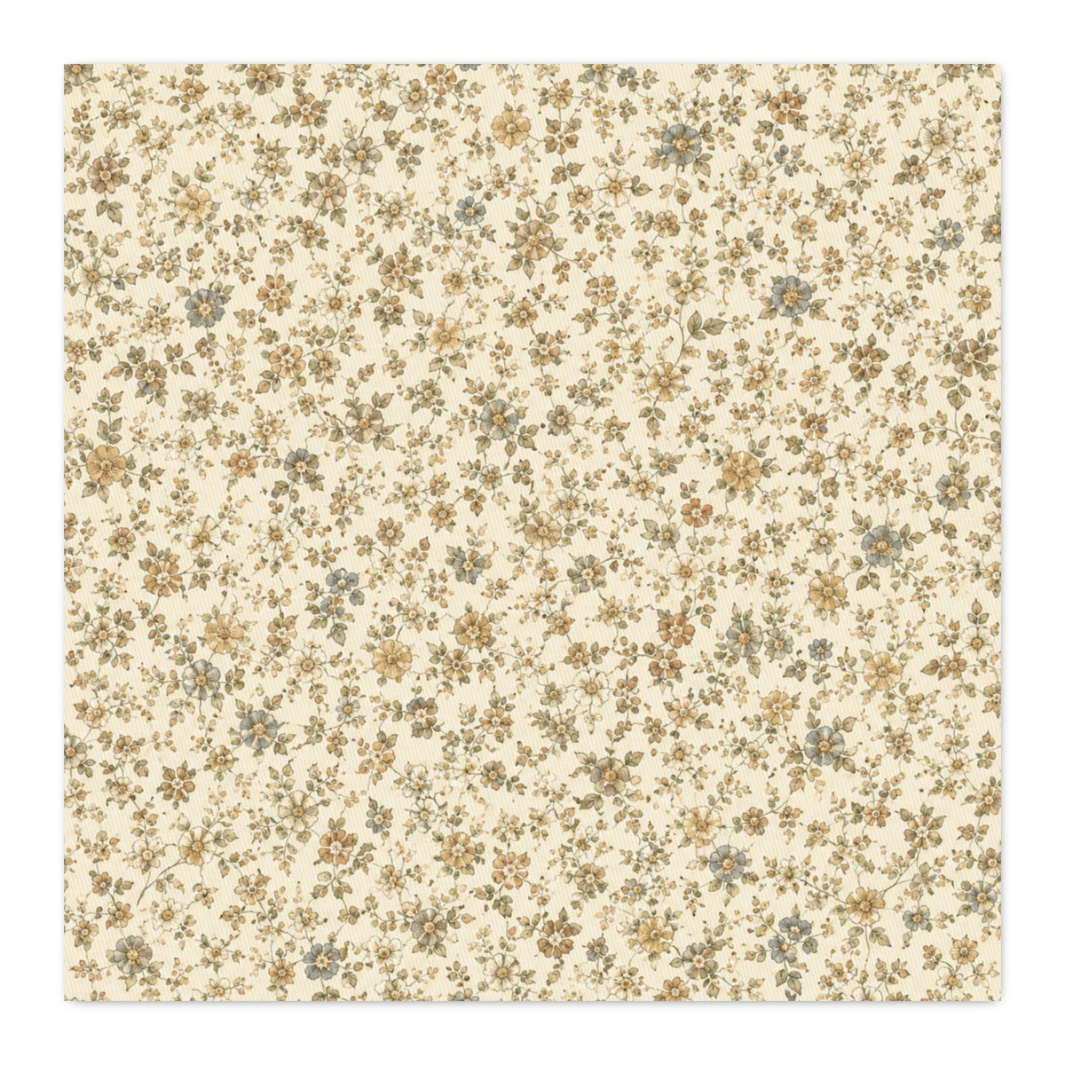 Vintage Fall Calico Neutral Cotton Twill Fabric