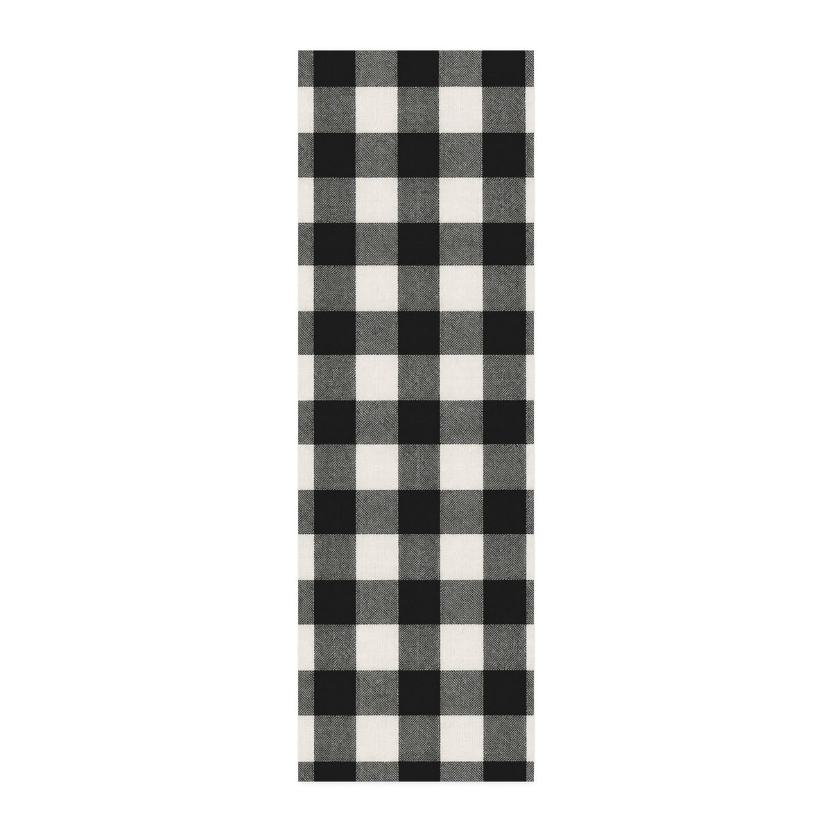 Black Buffalo Check Cotton Twill Fabric