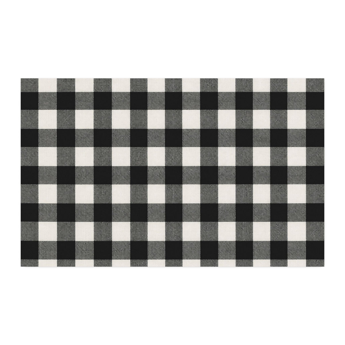 Black Buffalo Check Cotton Twill Fabric