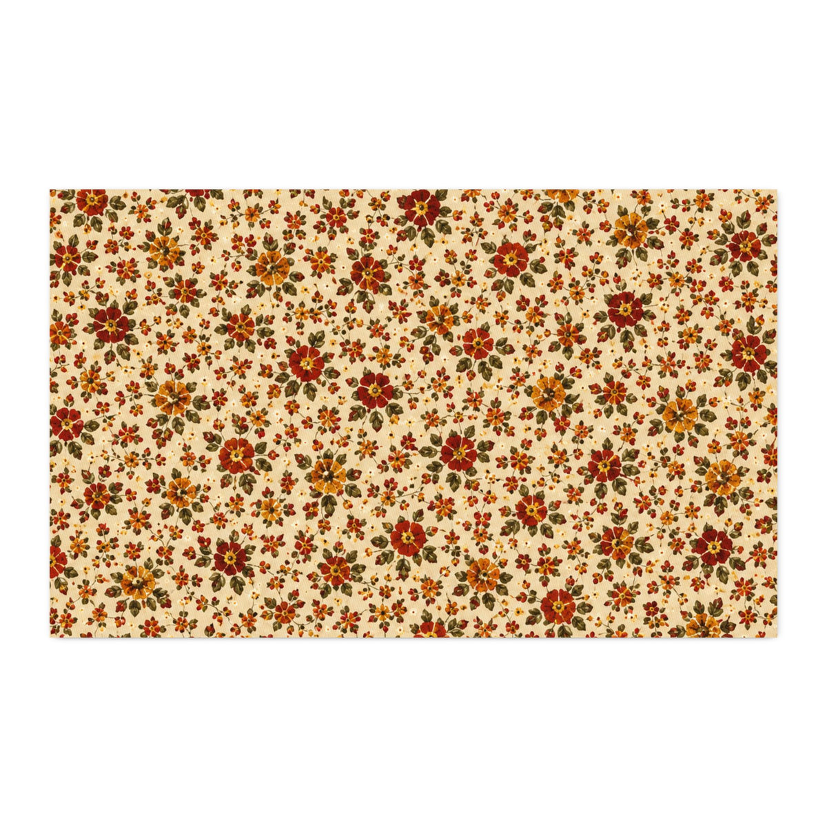Vintage Fall Calico 1 Cotton Twill Fabric - Harvest Floral Print