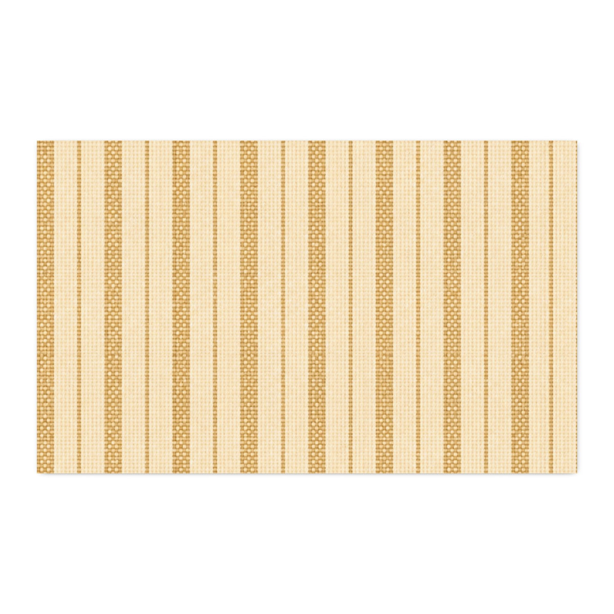 Wheat Ticking Stripe Cotton Twill Fabric — Neutral Striped Upholstery & Sewing Cloth