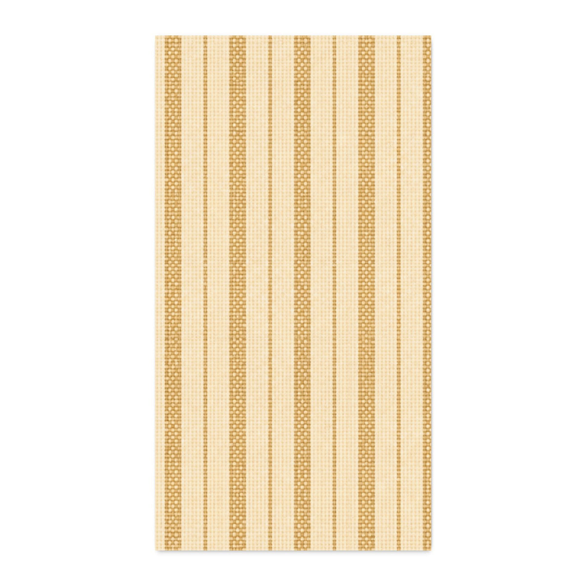 Wheat Ticking Stripe Cotton Twill Fabric — Neutral Striped Upholstery & Sewing Cloth
