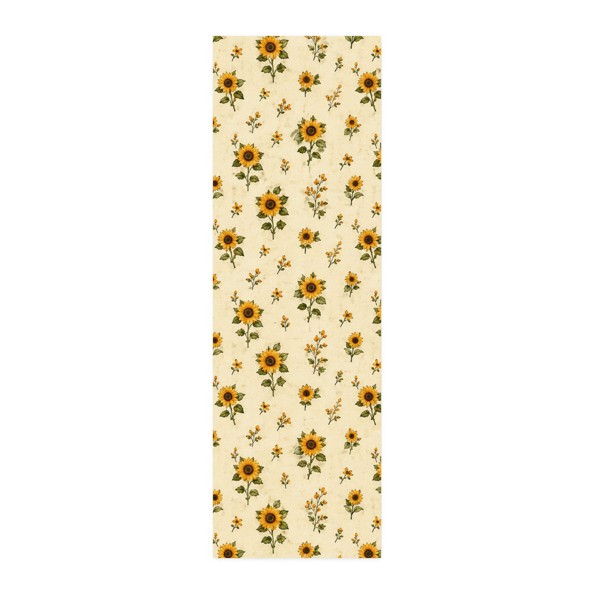 Sunflower Cotton Twill Fabric  Small Floral Custom Print for Sewing & Quilting