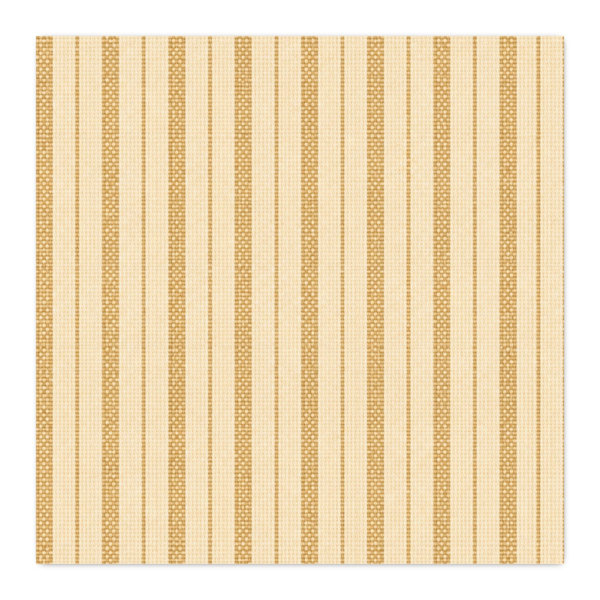 Wheat Ticking Stripe Cotton Twill Fabric — Neutral Striped Upholstery & Sewing Cloth