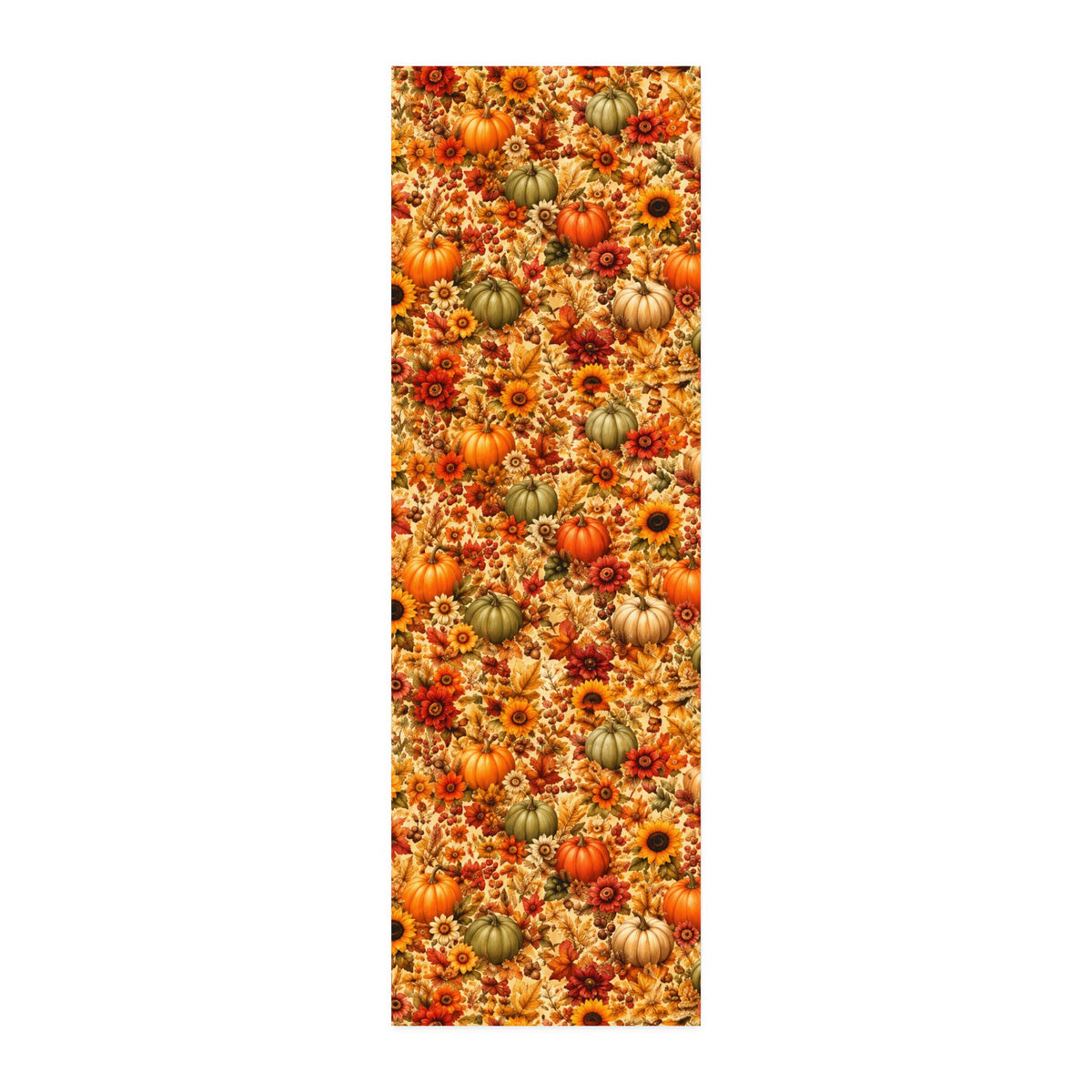 Autumn Harvest CUSTOM Cotton Twill Fabric — Pumpkin & Sunflower Fall Print