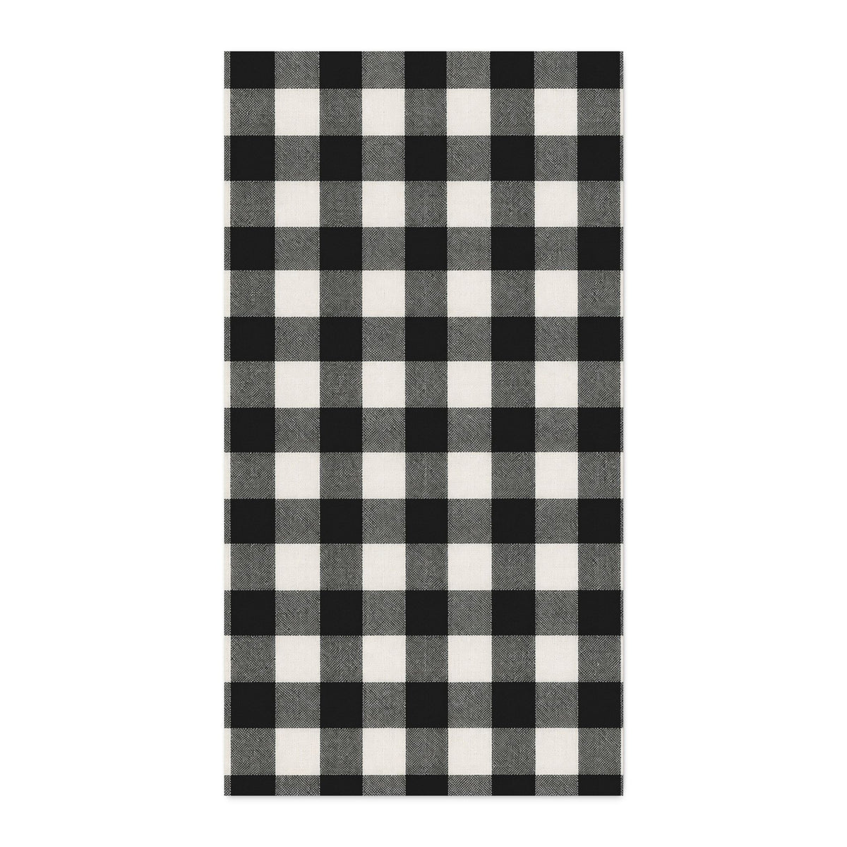 Black Buffalo Check Cotton Twill Fabric