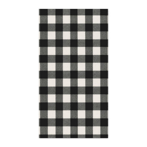Black Buffalo Check Cotton Twill Fabric