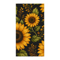 Sunflower Cottage Midnight Sunflower Fabric Floral Cotton Twill