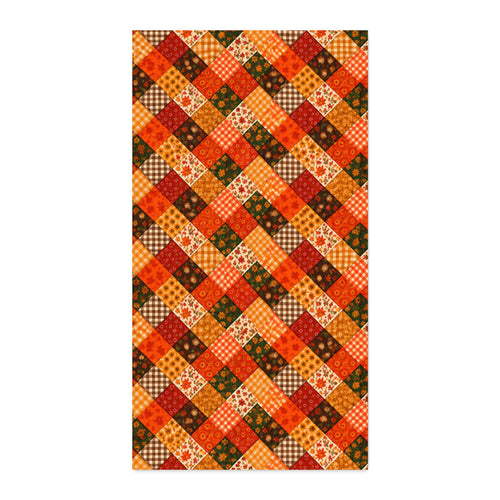 Autumn Vibrant Patchwork Cotton Twill Fabric (Custom Print)