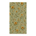 Cottage Sunflower Calico — Sage Cotton Twill Fabric — Vintage Floral Green Quilting Fabric