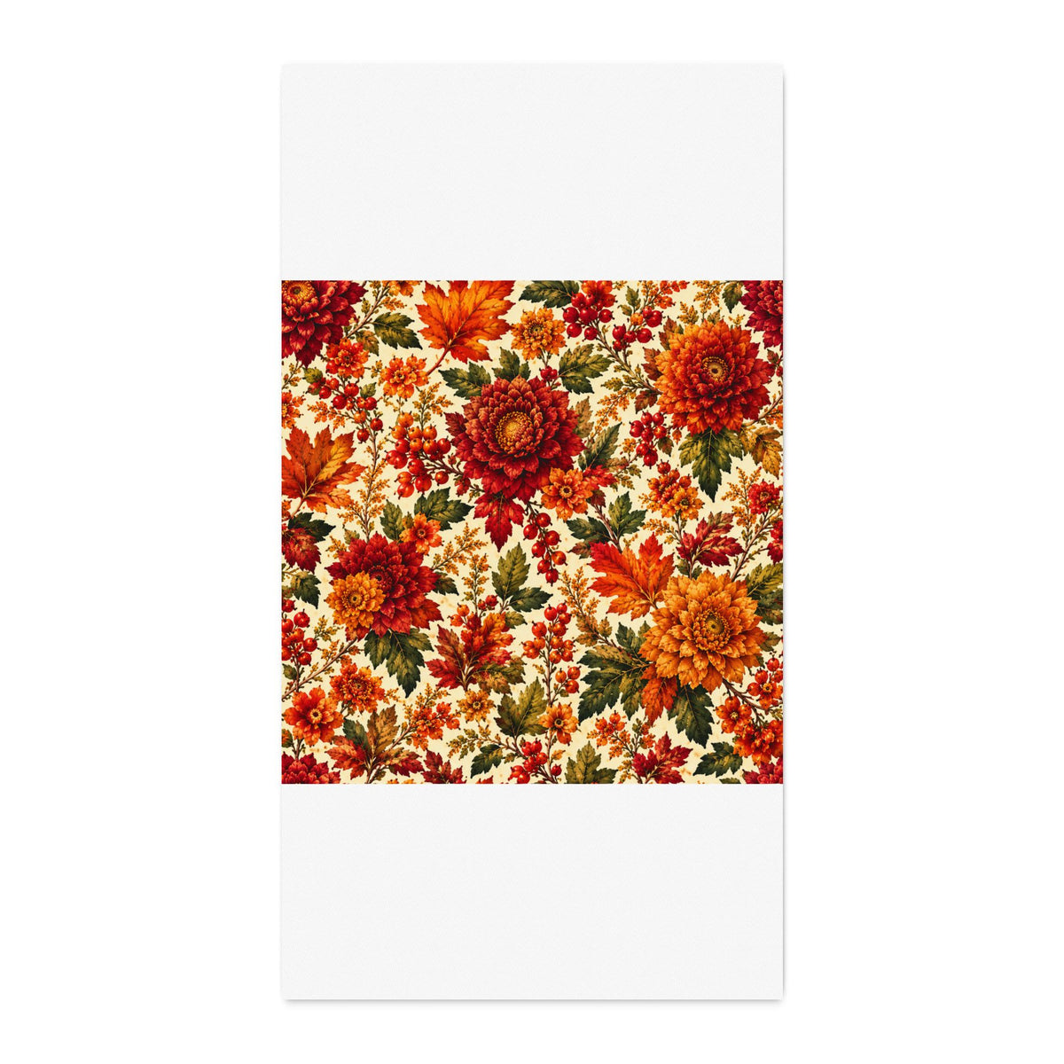 Elegant Autumn Floral Cotton Twill Fabric — Fall Floral Fabric